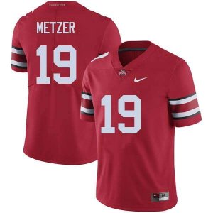 Men's Ohio State Buckeyes #19 Jake Metzer Red Nike NCAA College Football Jersey Check Out BQG3844XO
